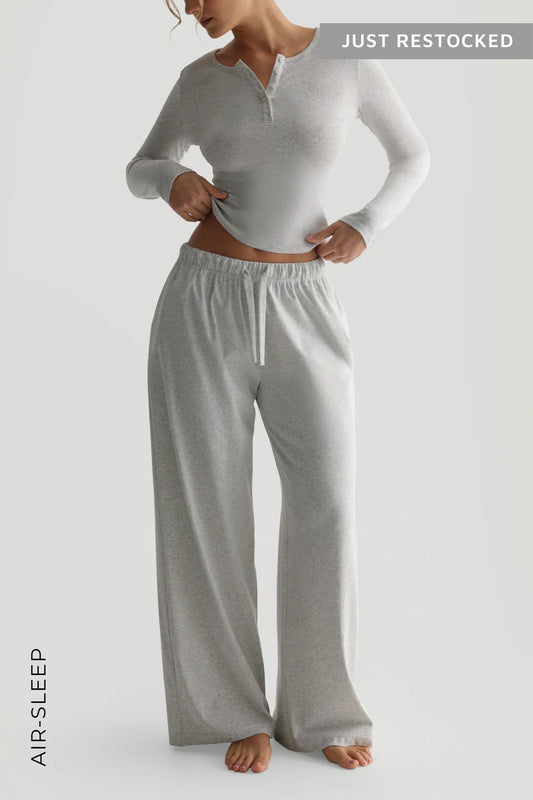 Air-Sleep Straight Leg Pants - Light Heather Gray